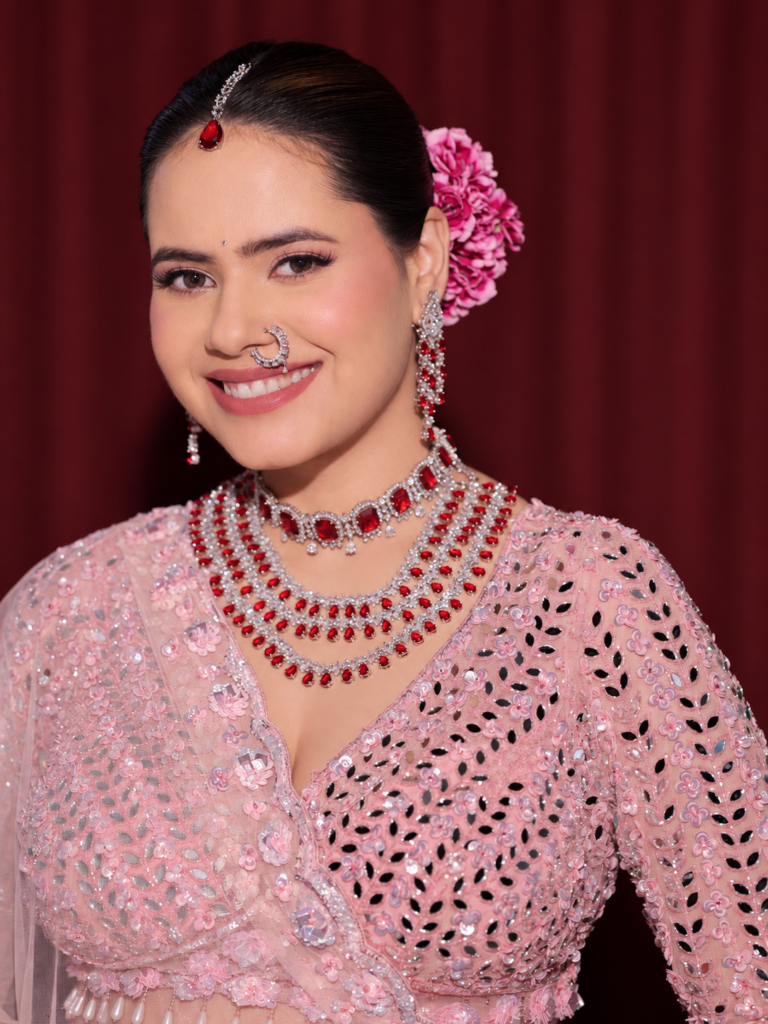 Bridal makeup three quarter portrait